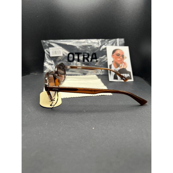 New! Otra Abby Transparent Maple Frames Brown Fade Lenses Sunglasses main image 7